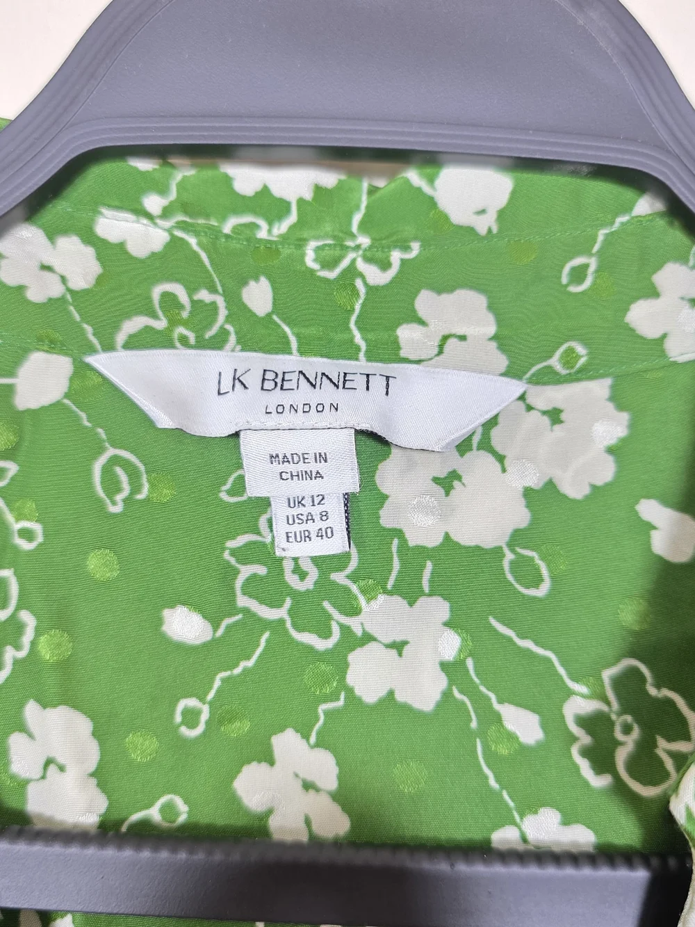 L.K. BENNETT SILK SOPHIE WILDFLOWER DRESS SIZE 8 MSRP $675 - Picture 8 of 10
